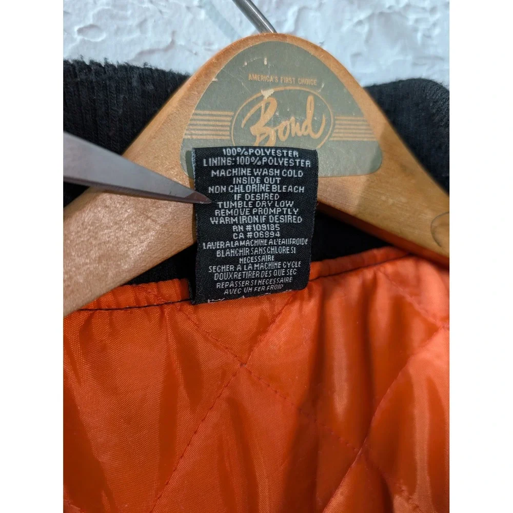 Y2K Style Chicago Bulls UNK NBA Satin Bomber Jacket Mens M Black Patch Full Zip